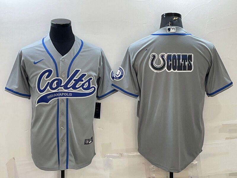 Men Indianapolis Colts Blank Grey 2022 Nike Co branded NFL Jersey4->indianapolis colts->NFL Jersey